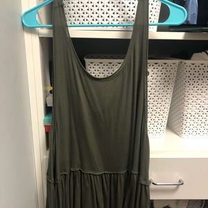 Green loose fitting tank.